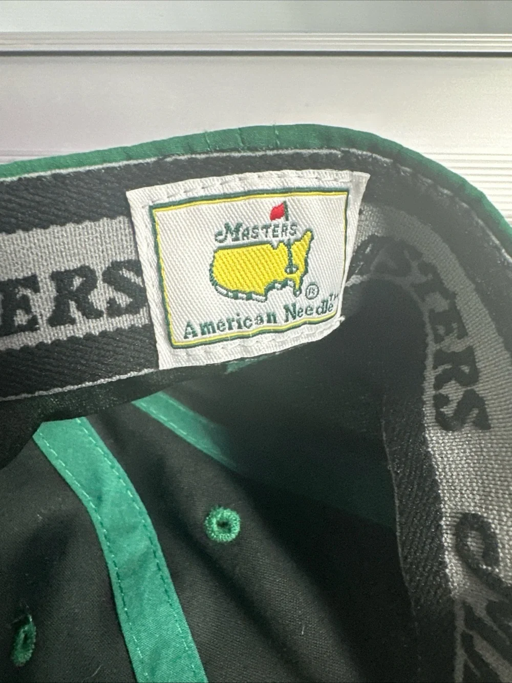 Masters Green Baseball Cap with Yellow & Red Embroidered Logo